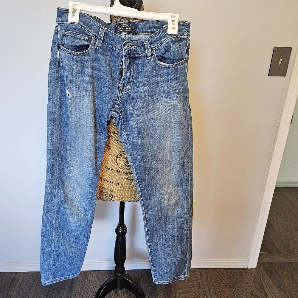 Lucky Brand Sienna Slim Boyfriend Jeans Size 4/27 Distressed